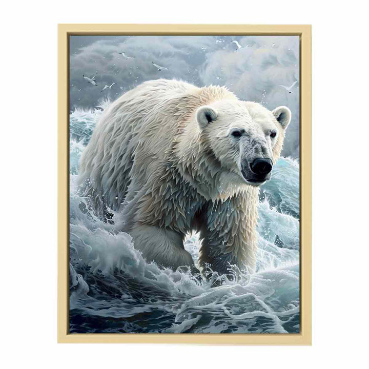 Polar Bear Painting  Framed Print