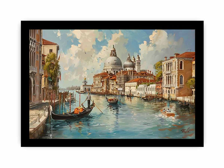 Venice with Gondola On The canal