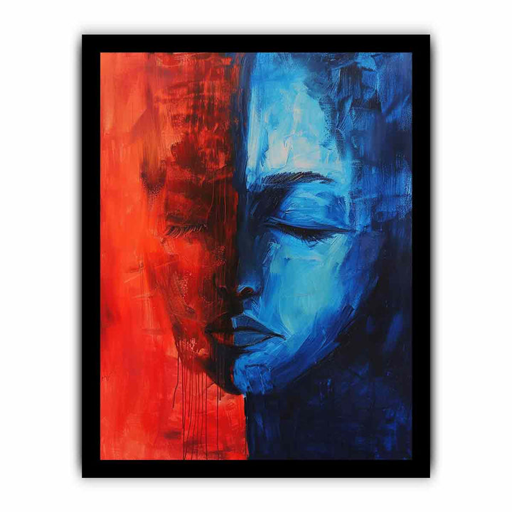 Blue Red Art Painting