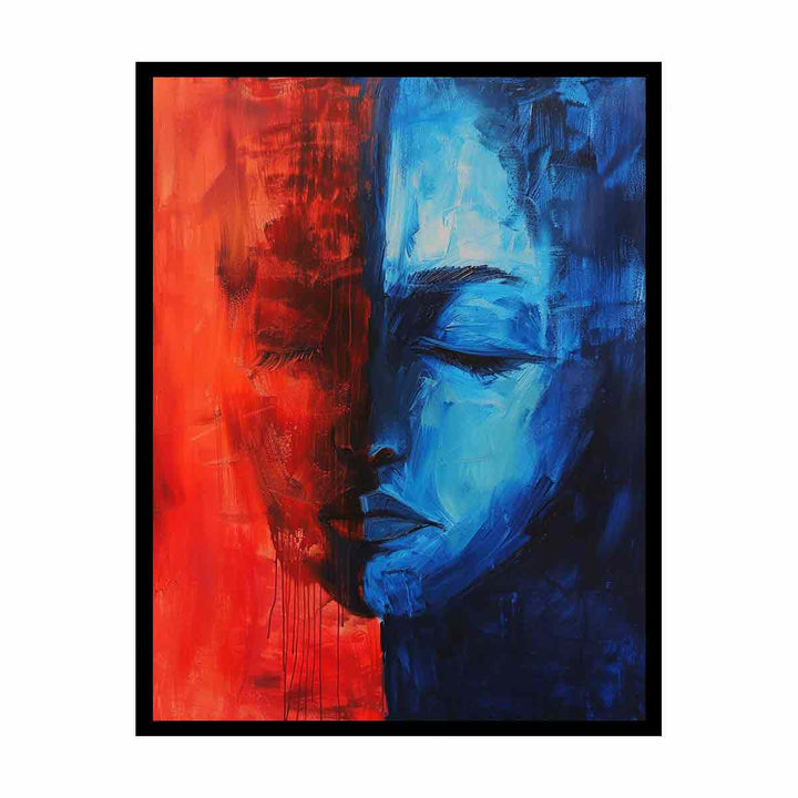 Blue Red Art Painting