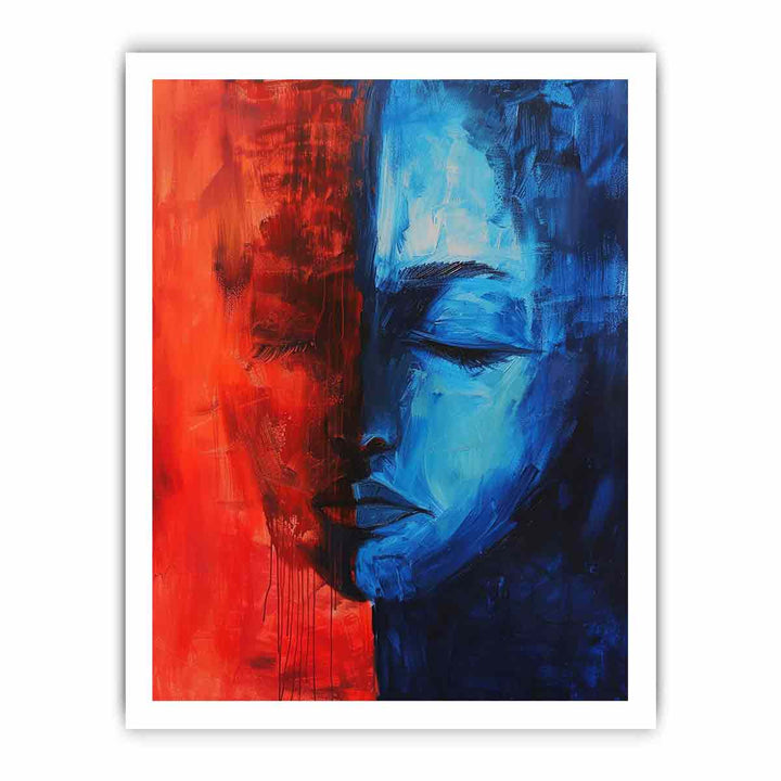 Blue Red Art Painting