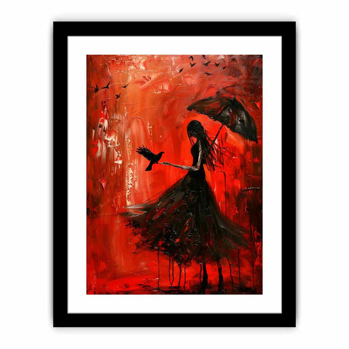 Red Black Art Painting