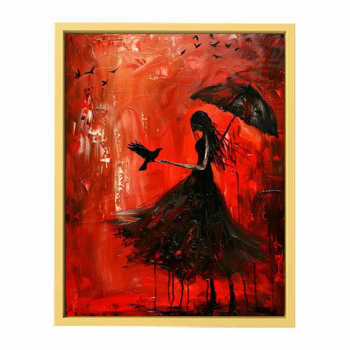 Red Black Art Painting