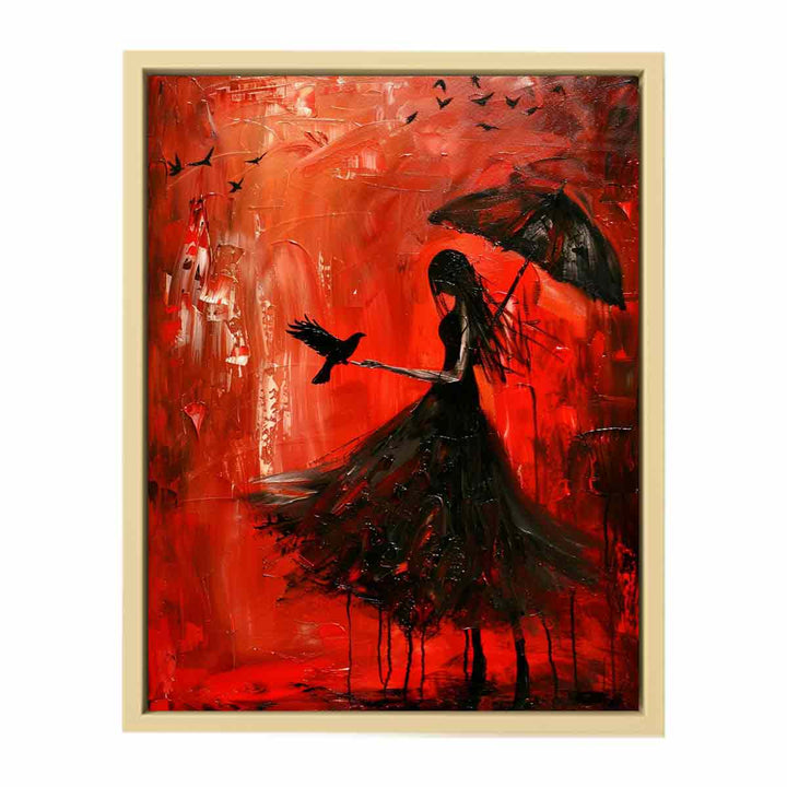 Red Black Art Painting