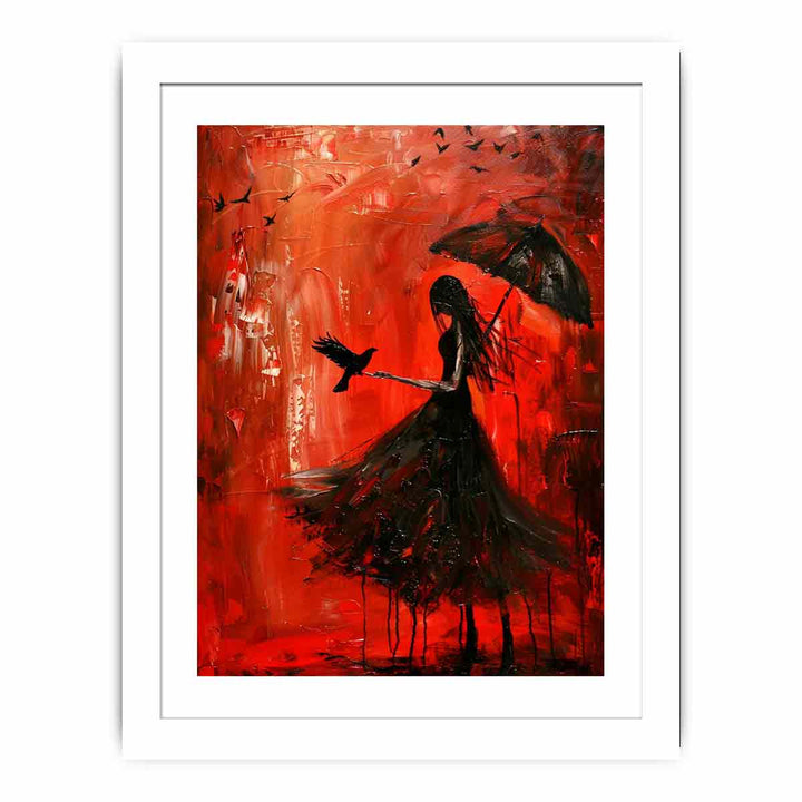 Red Black Art Painting