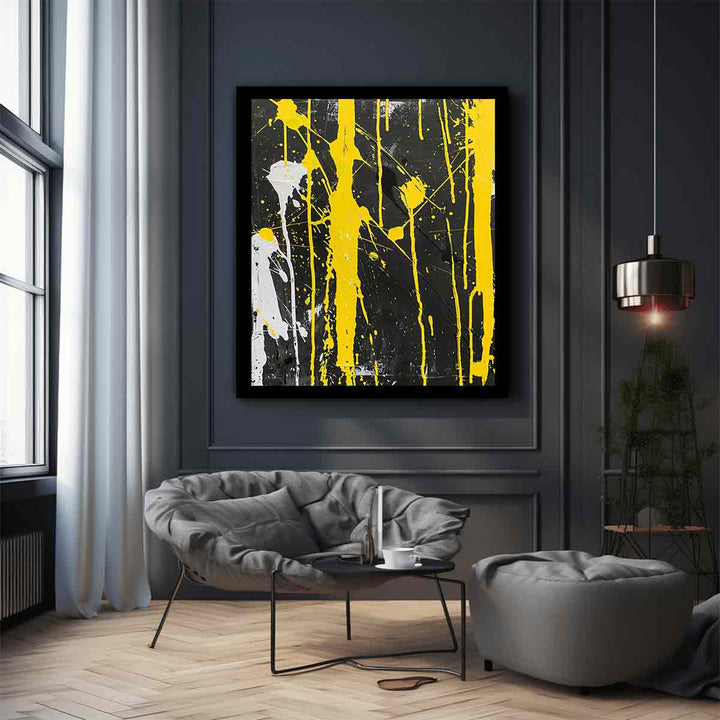 Yellow Abstract Art