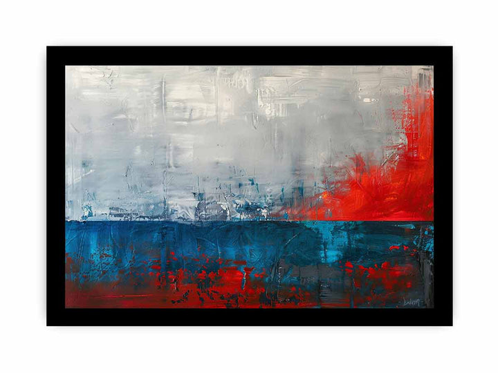 Red Blue Abstract Art