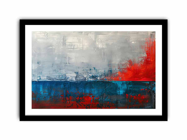 Red Blue Abstract Art