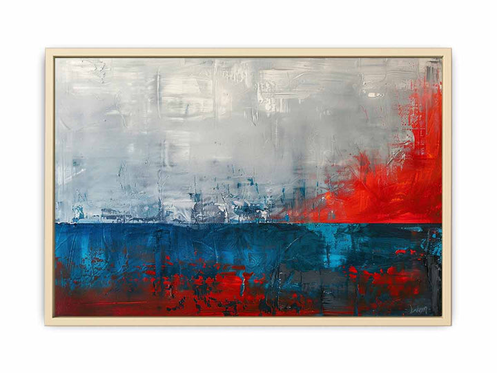 Red Blue Abstract Art