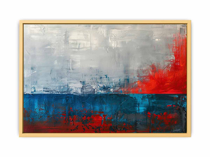 Red Blue Abstract Art