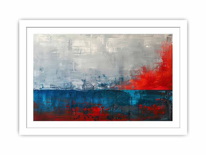 Red Blue Abstract Art