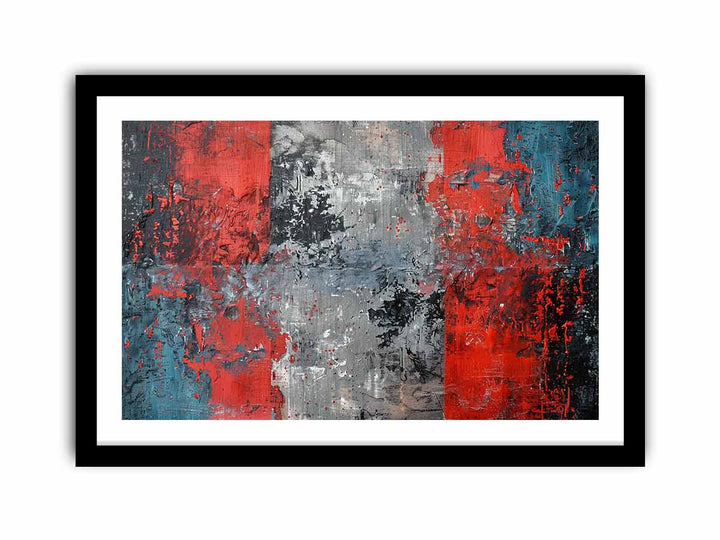 Red Blue Abstract Art