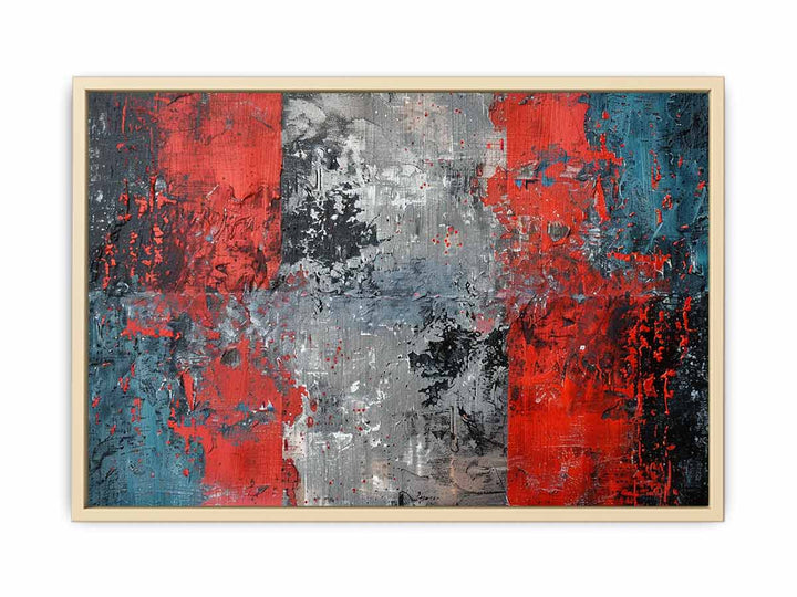 Red Blue Abstract Art