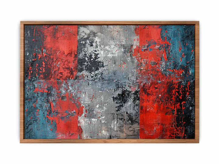 Red Blue Abstract Art