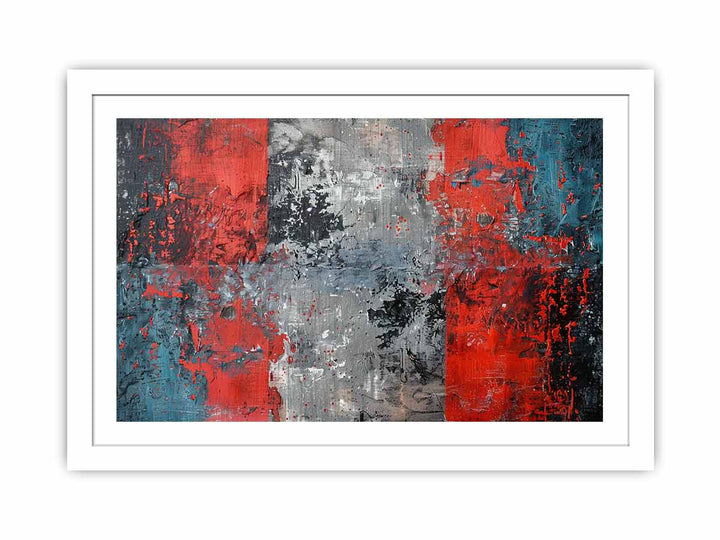 Red Blue Abstract Art