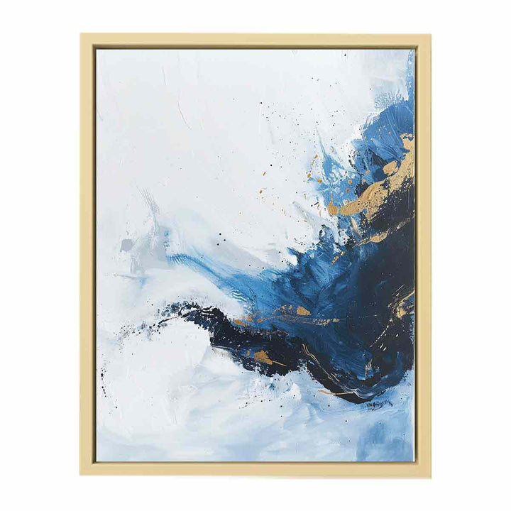 Blue Gold  Waves Painting