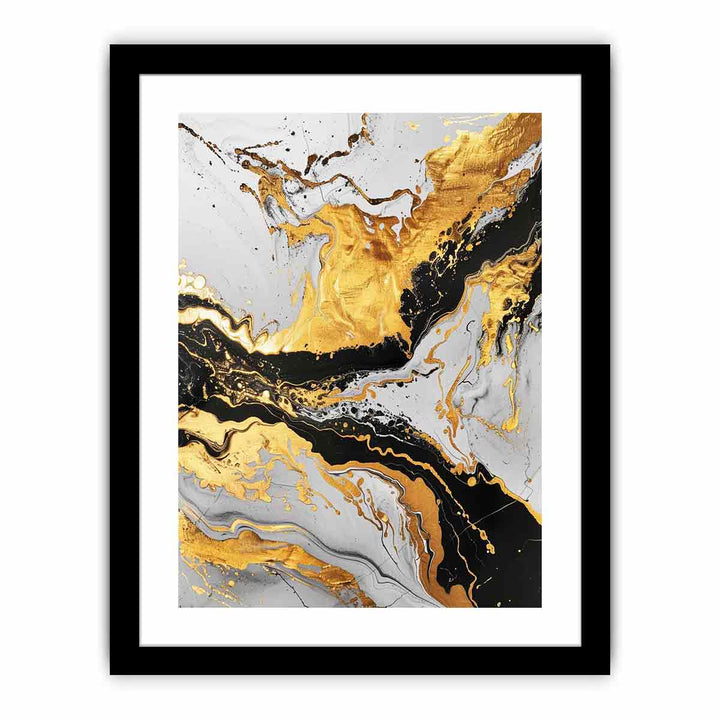 Black Gold  Marble Art