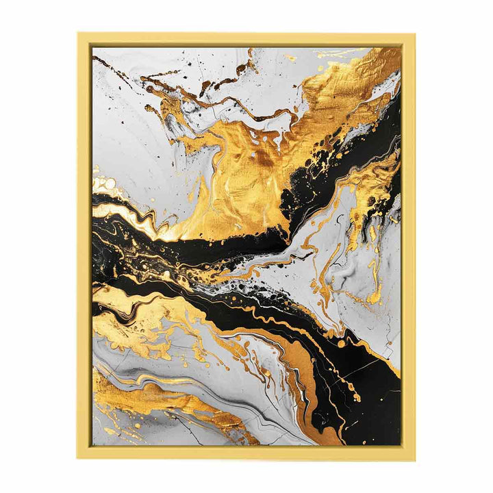 Black Gold  Marble Art