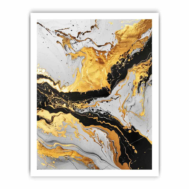 Black Gold  Marble Art