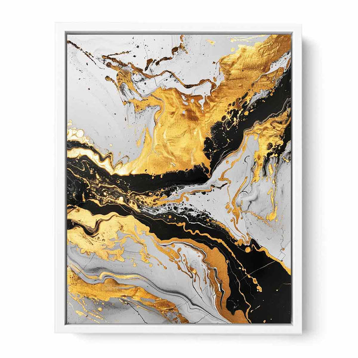 Black Gold  Marble Art