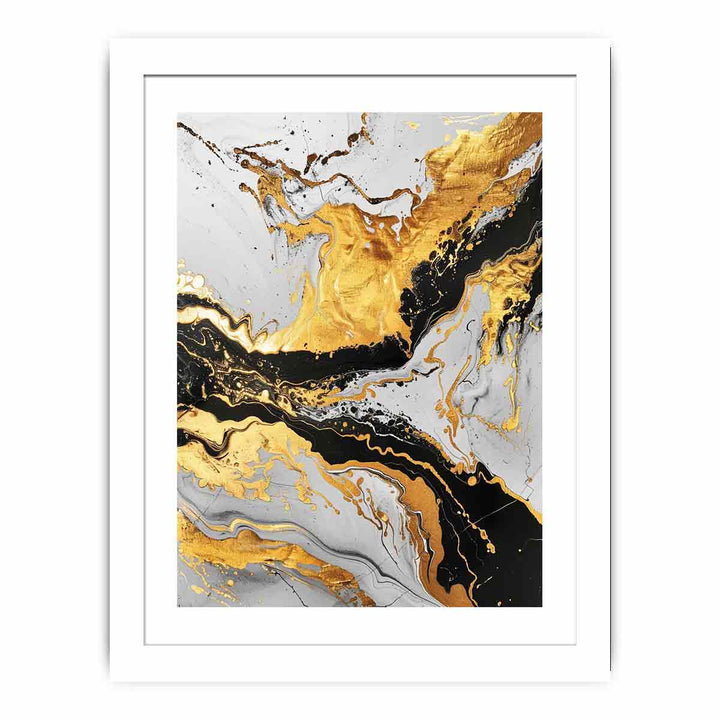 Black Gold  Marble Art