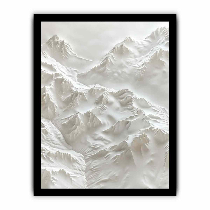 Textured Snow Mountian Painting