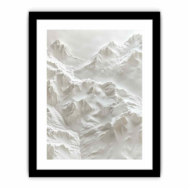 Textured Snow Mountian Painting