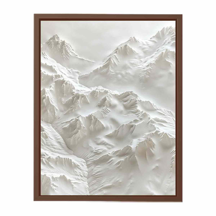 Textured Snow Mountian Painting