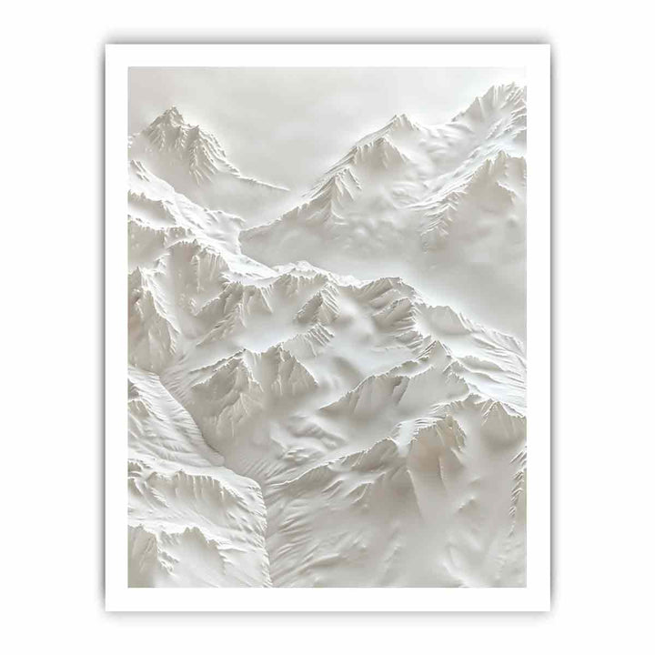 Textured Snow Mountian Painting