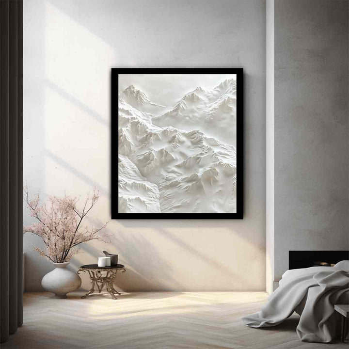 Textured Snow Mountian Painting