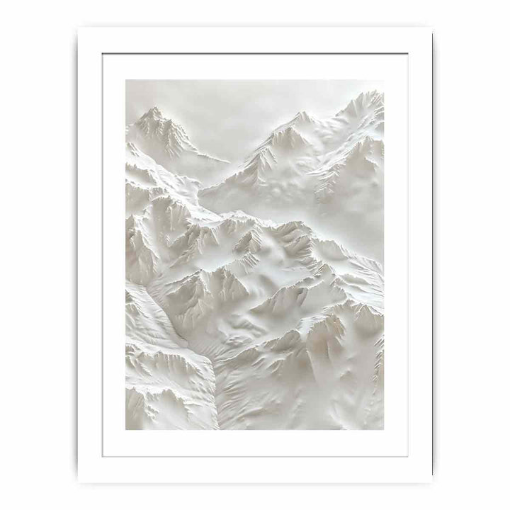 Textured Snow Mountian Painting