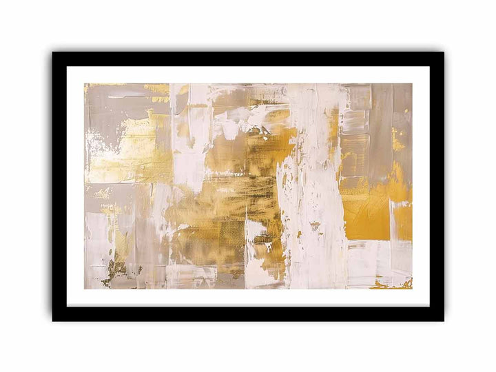 White Gold Abstract Art