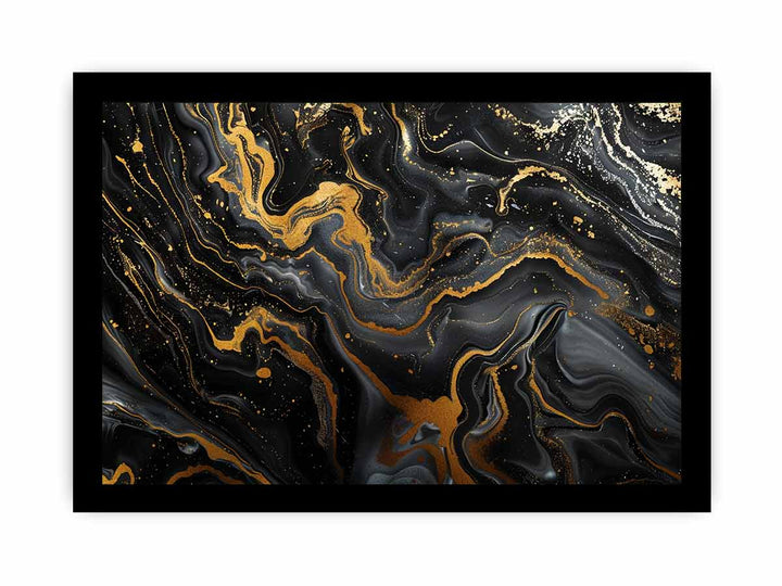 Black Gold  Marble Art