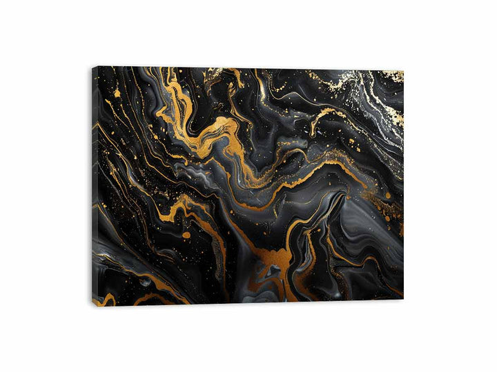 Black Gold  Marble Art