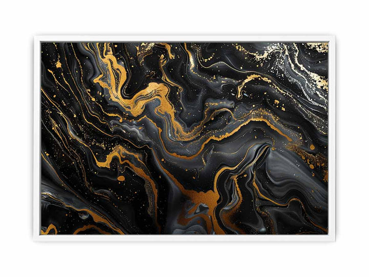 Black Gold  Marble Art