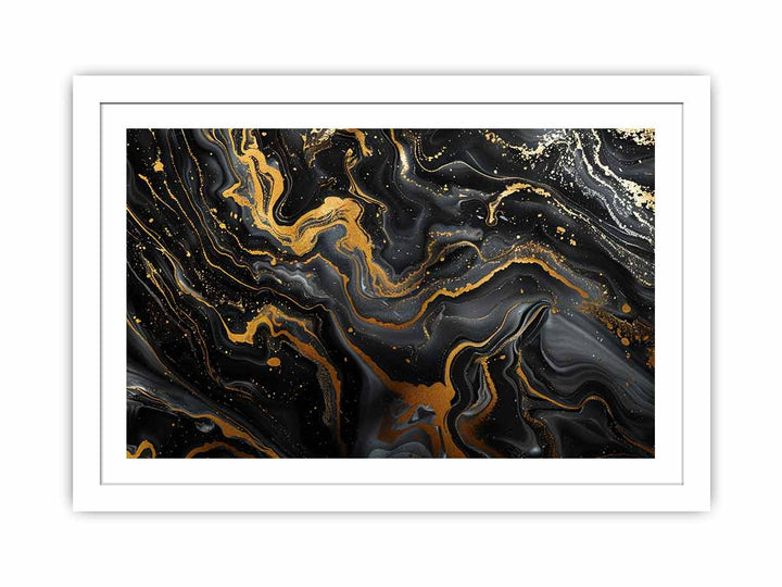 Black Gold  Marble Art