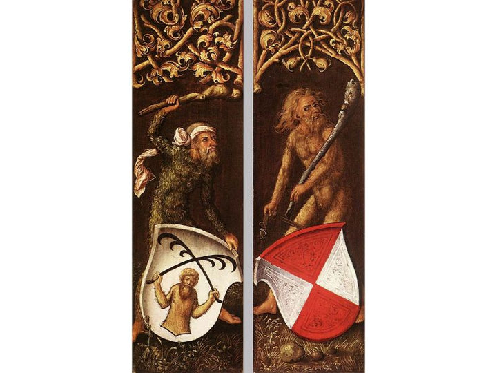 Sylvan Men With Heraldic Shields