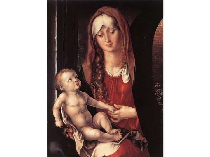 Virgin And Child Before An Archway