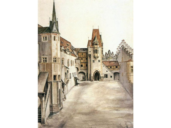 Courtyard of the Former Castle in Innsbruck without Clouds