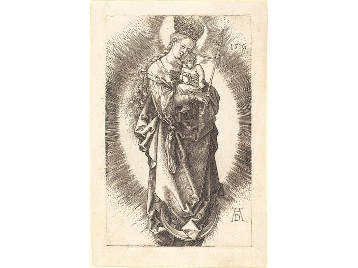 The Virgin On A Crescent With A Crown Of Stars And A Scepter