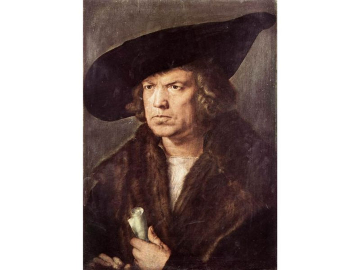 Portrait of a Man with Baret and Scroll