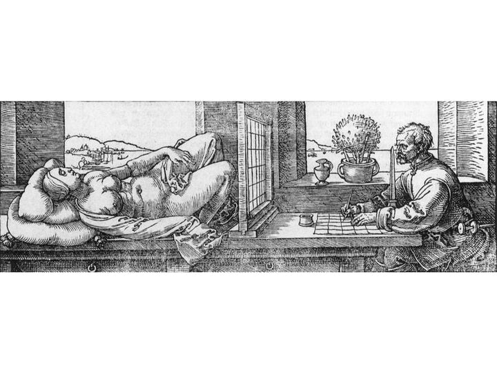 Draughtsman Drawing a Recumbent Woman