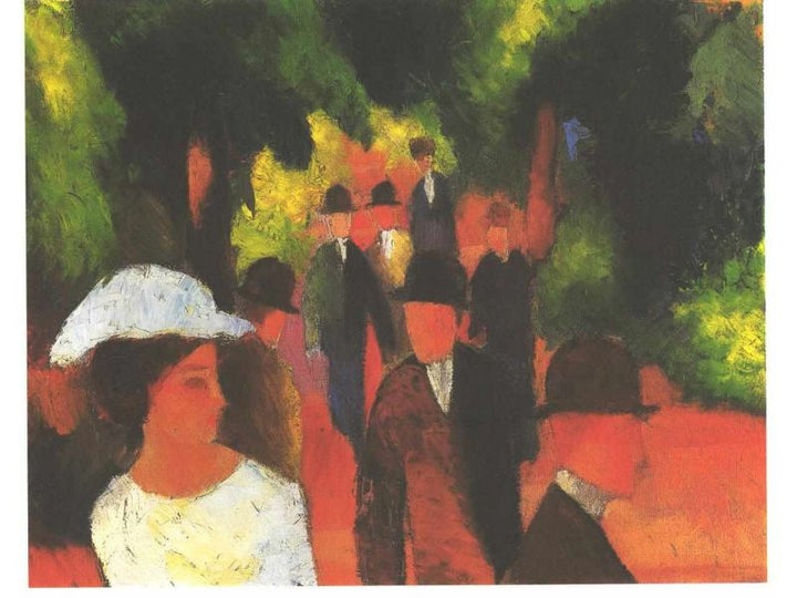 Promenade with Half-Length of Girl in White 1914