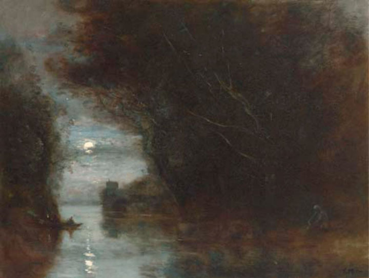 Paysage au clair de lune 