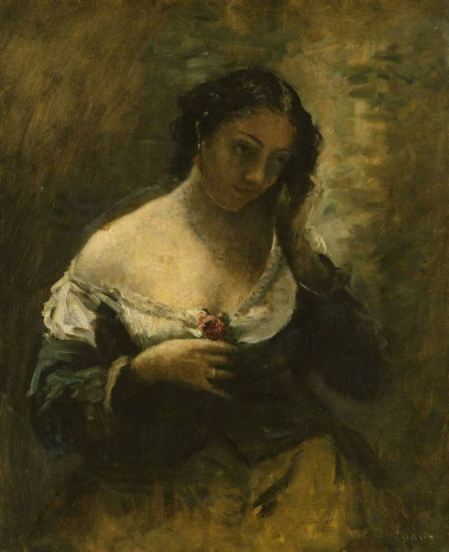 The Girl With The Rose, c.1865 