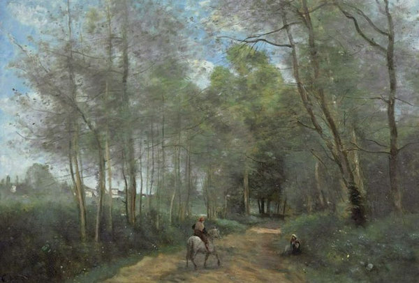 Ville d'Avray - Horseman at the Entrance of the Forest 