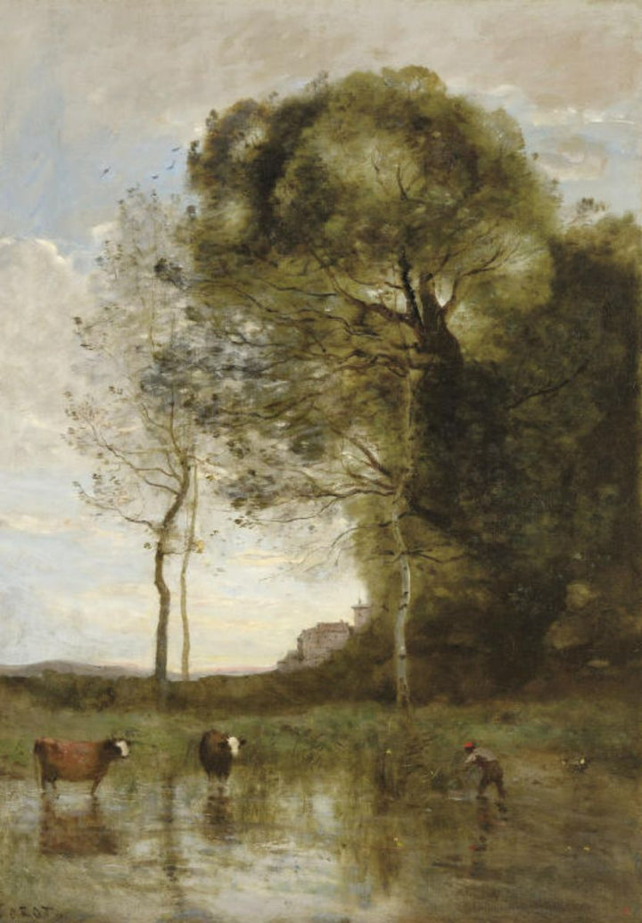 Bords d'Etang aux deux vaches, souvenir d'Italie 