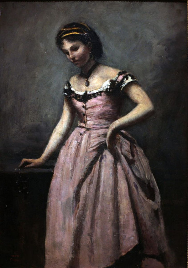 Young Woman in Pink Dress 