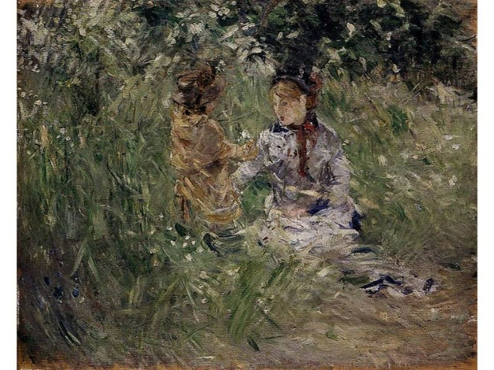 Woman and Child in the Garden at Bougival 1882