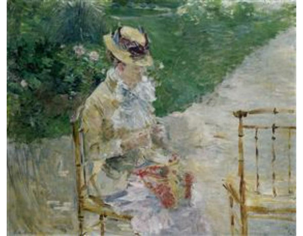 Young Woman Sewing in the Garden 1883